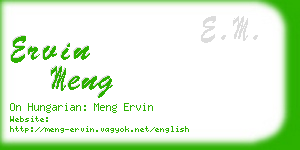 ervin meng business card